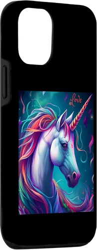 Vista 3 de iPhone 15 Unicorn Love Mystical Nature Forest Case