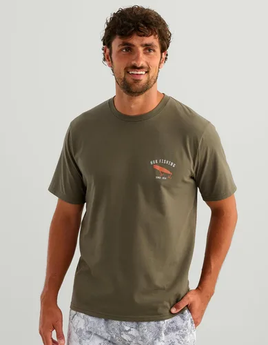 Vista 36 de HUK Mens Fishing Graphic Tee, Performance Short Sleeve, Quick-Dry Bass Bones - Búho nocturno