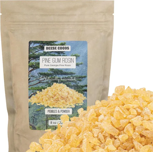 Vista 9 de Resina de pino de alta calidad para envolturas de alimentos de tela de cera de abejas y bricolaje – Guijarros y polvo (1 libra) – Agarre superior