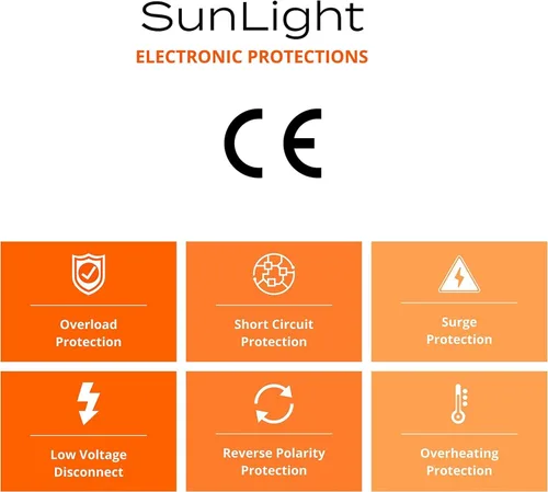 Vista 4 de Morningstar Sunlight 10A Controlador de carga solar (SL-10L-12V) - Regulador de panel solar para baterías de 12 voltios, control de iluminación