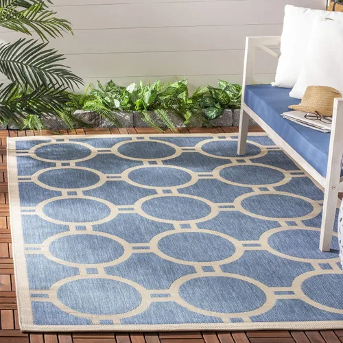 Vista 19 de SAFAVIEH Courtyard Collection CY6924 - Alfombra decorativa para interiores y exteriores, impermeable, fácil de limpiar, 2 pies 3 pulgadas x 6 pies 7