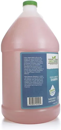Vista 3 de Green Groom - Champú eliminador de olores para perros, 1 galón, fabricado con Odortrol, todos los ingredientes naturales, rico en antioxidantes