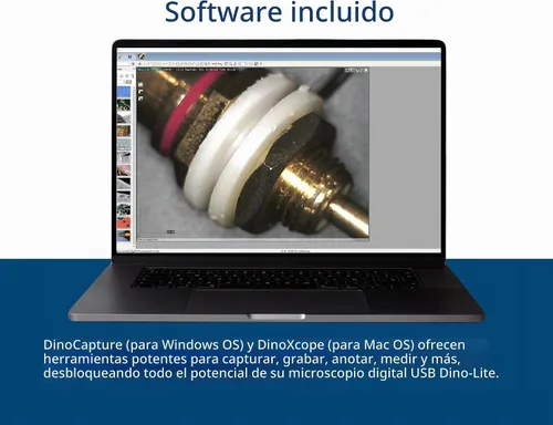 Vista 5 de Dino-Lite WF3113T - 0.3MP, 20x - 50x, 200x, medición, WF-20 incluido