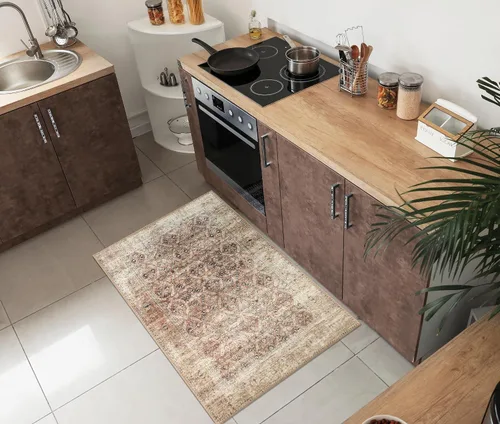 Vista 93 de Keen Home Design - Tapete lavable a máquina con respaldo antideslizante, para entrada, cocina, baño, lavandería, vintage de pelo orto y duradero