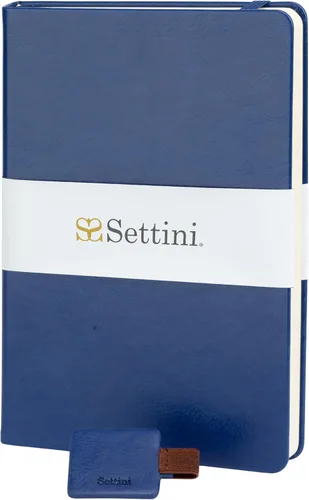 Vista 12 de SETTINI Cuaderno de diario para escribir, cuaderno de tapa dura de cuero vegano – Bucle para bolígrafo, bolsillos traseros y diseño plano, 120 GSM