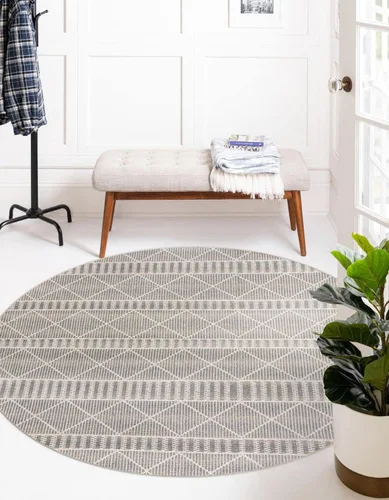 Vista 22 de Unique Loom Outdoor Trellis Collection - Alfombra de área - Dalyan (2 x 3 pies 1 pulgada, rectangular, azul/marfil)