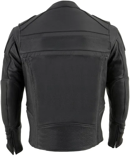 Vista 2 de Milwaukee Leather ML2083 - Chaqueta de cuero reflectante con ventilación para hombre