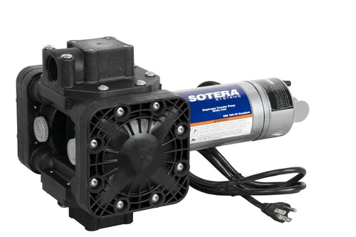 Vista 4 de Sotera Bomba de transferencia química de 12 V CC, Chemtraveller portátil con medidor - Bomba de transferencia de ácido suave para aplicaciones al