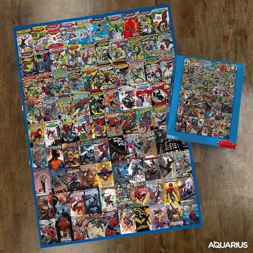 Vista 3 de Aquarius Rompecabezas de Marvel Spider-Man (rompecabezas de 1000 piezas), sin reflejos, ajuste de precisión, prácticamente sin polvo