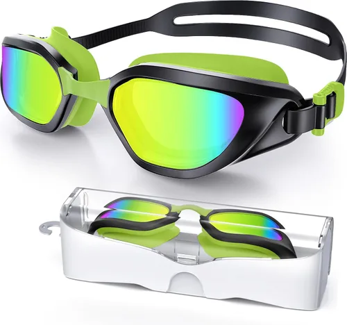 Vista 10 de Gafas de Natación, Gafas de Natación Unisex para Adultos Anti Niebla Anti UV Sin Fugas Visión Amplia para Hombres Mujeres Jóvenes
