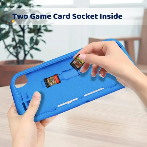 Vista 3 de Fintie Kids Case Compatible with Nintendo Switch w2 Game Card Slots - Ultralight Shockproof Protective Cover with Ergonomic Grip, Kids Friendly Grip