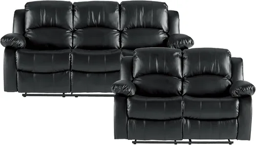 Vista 4 de Lexicon Humphreys Wall-Hugger - Juego de sala de estar reclinable manual, 2 piezas, color negro