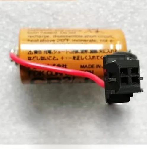 Vista 6 de (8-Pack) Compatible con Fuji CR2/3 8.L 2000mAh 3V PLC Batería de litio FDK CR2/38.L con enchufe negro