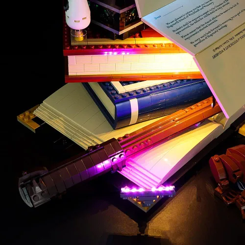 Vista 6 de Kyglaring Kit de luz LED compatible con iconos de Lego Hogwarts, edición de coleccionista 76391, bloques de construcción, accesorios de iluminación