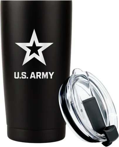 Vista 14 de Military Gift Shop - Vaso de 20 onzas de la Fuerza Aérea, taza de café de acero inoxidable de doble pared con tapa Regalos de la Fuerza Aérea