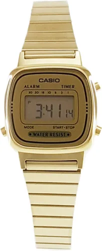 Vista 3 de Casio LA-670WG-9D Reloj digital de acero dorado para mujer