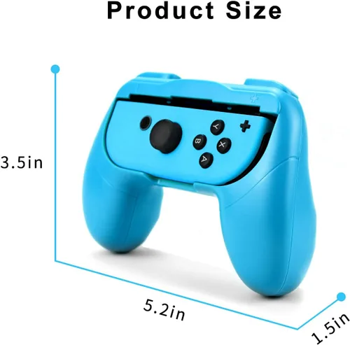 Vista 5 de Kit de agarre para mandos Nintendo Switch Joy-Con empuñaduras de mano compatibles con mandos de modelo Nintendo Switch OLED paquete de 2