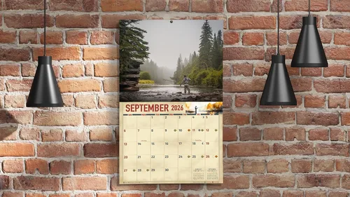Vista 6 de The KING Company - Calendario de pared de pesca con mosca 2026, tamaño XL, 14 x 22 pulgadas, calendario de pesca por The KING Company-Monster
