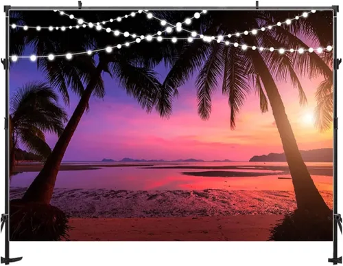 Vista 2 de Verano Rosa Puesta de sol paisaje natural hawaiano fotografía fondo puesta de sol puesta de sol playa decoración estilo retrato foto telón de fondo