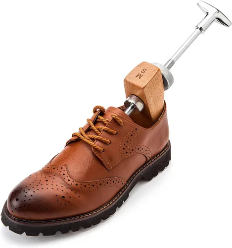 Vista 4 de Camilla de zapatos para hombre, 1 paquete, afloja los zapatos ajustados con construcción de madera y metal fuertes