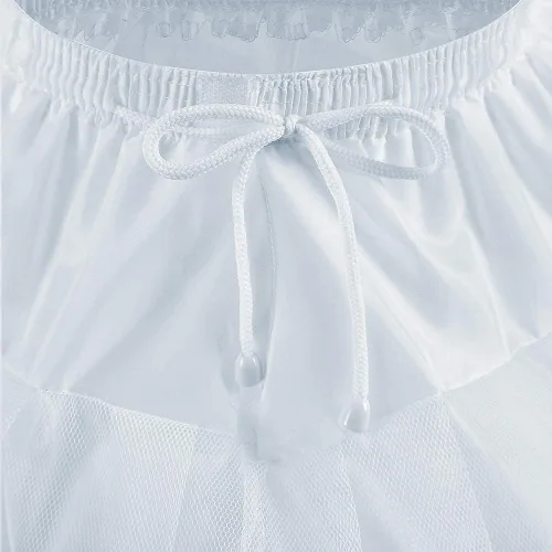 Vista 5 de Abaowedding Enagua de flores para niñas con 2 aros y falda de crinolina elástica para niños