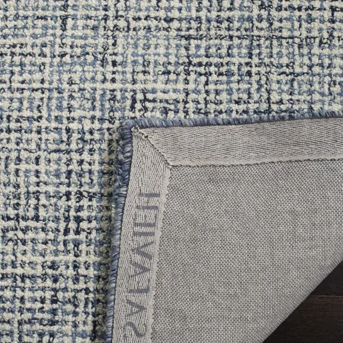 Vista 4 de SAFAVIEH Colección Abstract Alfombra de Área - 6' Cuadrada, Azul Marino y Marfil, Lana Hecha a Mano, Ideal para Áreas de Alto Tráfico en Sala