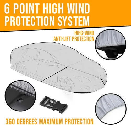 Vista 6 de Autotech Park Funda impermeable para automóvil para todo tipo de clima, compatible con Mazda CX-3/CX-30 2015-2025, protección resistente