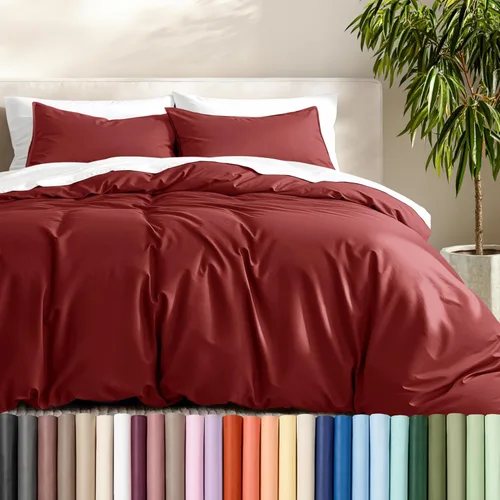 Vista 29 de Bare Home - Funda de edredón de ropa de cama extra larga - Colección premium de 1800 hilos súper suave - Funda de edredón ligera y fresca - Ropa