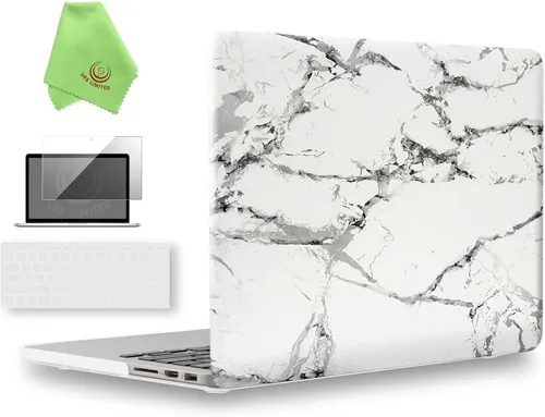 Vista 18 de UESWILL Funda rígida mate 3 en 1 compatible con MacBook Pro (Retina, 13 pulgadas, finales de 2012/2013/2014/principios de 2015), modelo A1425 / Negro