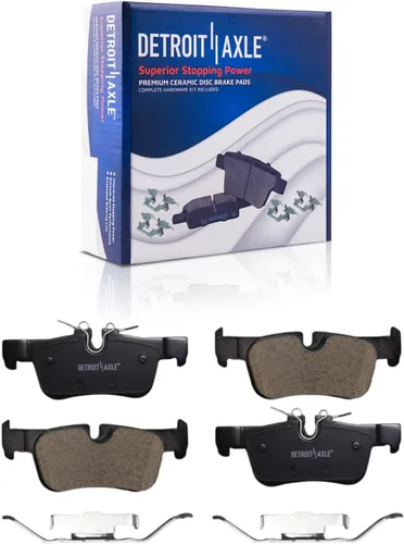 Vista 28 de Detroit Axle – Pinza de freno del lado del pasajero trasero + pastillas de freno de reemplazo para Silverado Sierra 1500 Tahoe Yukon Astro Deville