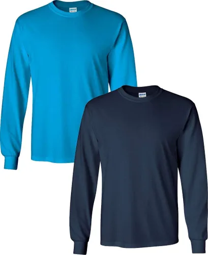 Vista 144 de Gildan Camiseta de manga larga de algodón ultra para adulto, estilo G2400, paquete múltiple Militar + ceniza.