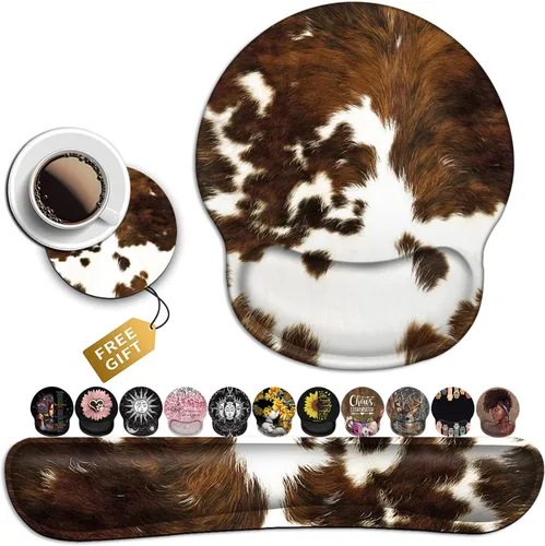 Vista 17 de Alfombrilla de mouse ergonómica con gel de soporte para muñeca, cómoda alfombrilla de mouse inalámbrica, alfombrilla de mouse para aliviar el dolor