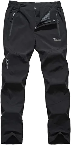 Vista 3 de Rdruko Pantalones deportivos ligeros de secado rápido para mujer resistentes al agua con bolsillos