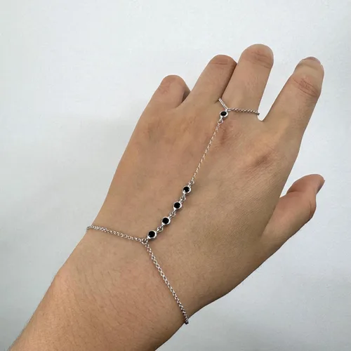Vista 50 de Pulsera de plata de ley 925 para mujer, pulsera de mano para mujer, pulseras esclavas de 7 a 9 pulgadas ajustable