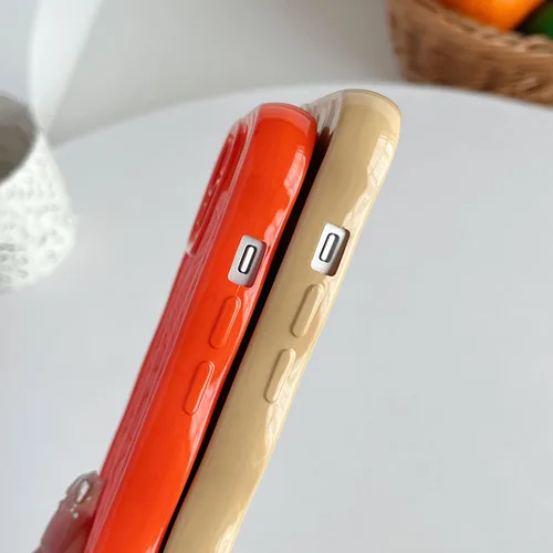 Vista 5 de Caseative Funda para iPhone 13, azul Patrón de ondulación de agua Marco de onda rizada suave