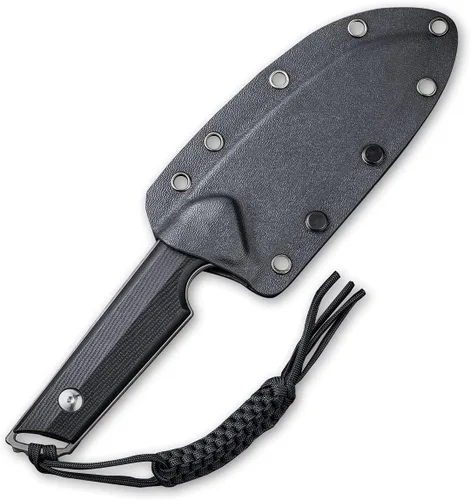 Vista 6 de CIVIVI Kepler C2109C - Cuchillo de hoja fija, mango G10 de 4.48 pulgadas, cuchillo para cinturón con funda Kydex, cordón, clip para actividades al