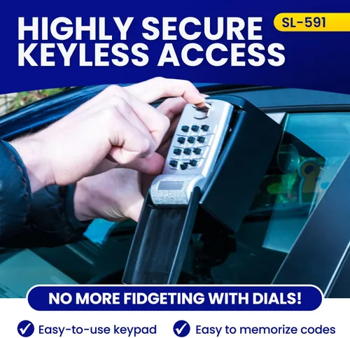 Vista 6 de KeyGuard Pro SL-591 - Caja de bloqueo con botón de golpe para vidrio del automóvil