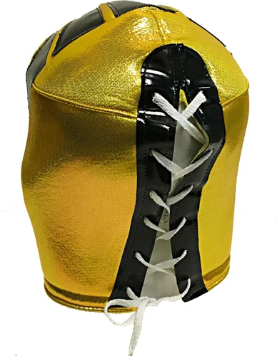 Vista 4 de MIL MASCARAS - Máscara de lucha libre para adultos (profesional) para disfraz - Amarillo