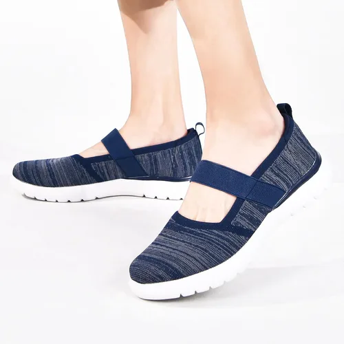 Vista 2 de Zapatos Mary Jane para caminar para mujer, zapatos casuales de enfermería, cómodos, antideslizantes, para trabajo y oficina