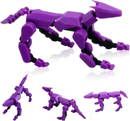 Vista 8 de Conjunto de Figura de Acción Titan13 (Ensamblaje Completado), Figura de Acción de Perro Robot Impresa en 3D, Perros Robot de Múltiples