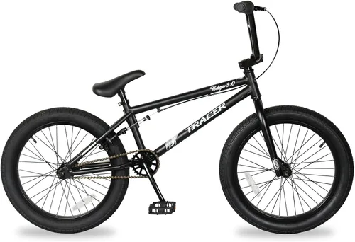 Vista 10 de Tracer Edge Freestyle - Bicicleta BMX para hombre y mujer, para principiantes y avanzados, marco de acero para adultos, ruedas de 20 pulgadas