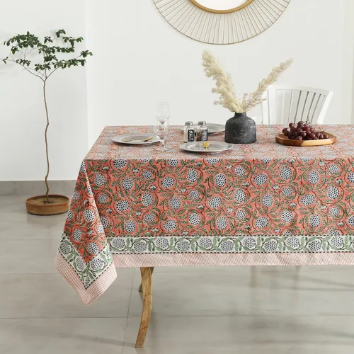 Vista 3 de Labhanshi Mantel redondo de 108 pulgadas, 108 pulgadas, 10 plazas y rectangular, 72 x 135 pulgadas, mantel de 10 plazas para cocina, mesa