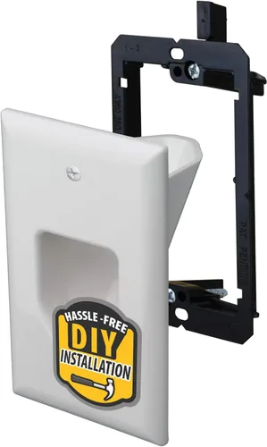 Vista 4 de DATA COMM Electronics 45-0001-BK - Placa empotrable de bajo voltaje (1 banda, 2 unidades), color negro
