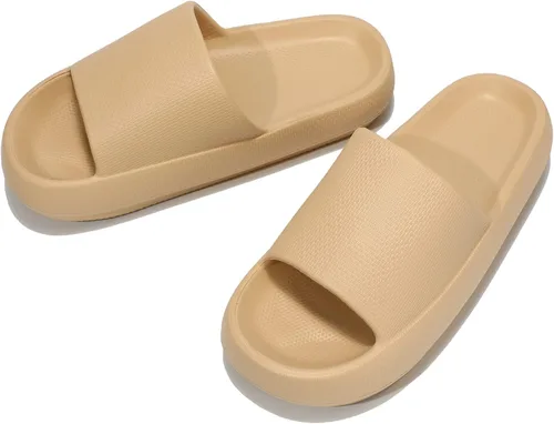 Vista 5 de Sandalias acolchadas para mujeres y hombres, cómodas y suaves, zapatos de ducha acolchados, suela gruesa para interiores y exteriores