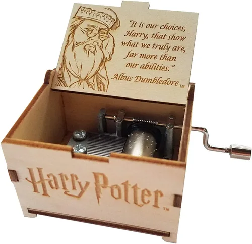 Vista 28 de TheLaser'sEdge Harry Potter Mini caja de música de regalo - Felicidad negra Negro