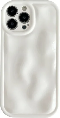 Vista 16 de Caseative Funda para iPhone 13 Pro Max, color negro Galjanoplastia de cromo suave de la burbuja del meteorito de la onda de la ondulación