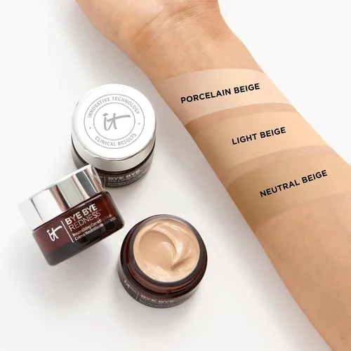 Vista 3 de IT Cosmetics Bye Bye Redness Full Coverage Color Correcting Cream - Redness Neutralizing Tinted Face Moisturizer, 12HR Hydration, Hyaluronic Acid