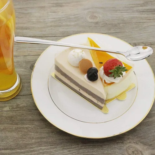 Vista 7 de Cuchara de mango largo, cuchara de té helado de 9 pulgadas, cucharadita de acero inoxidable 18/10 prémium para mezclar, mezclar cócteles, té, café