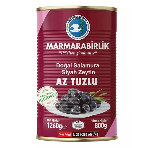 Vista 9 de Marmarabirlik Aceitunas negras enlatadas, aceitunas turcas en salmuera, recogidas a mano, aperitivos saludables, sabor vegano y mediterráneo