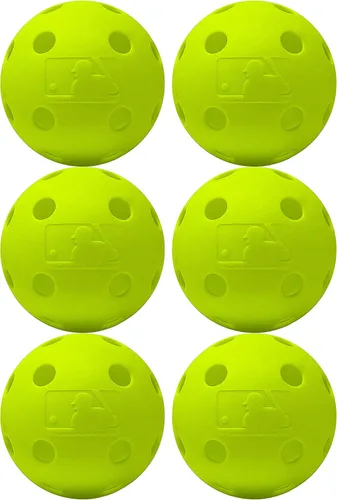 Vista 13 de MLB Indestruct-A-Ball - Pelotas de entrenamiento ópticas (paquete de 8), 9 pulgadas, color amarillo 5X More Durable Than Standard Balls, Flexes on
